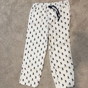 Disney White and Black Mickey Mouse Pajama Pants